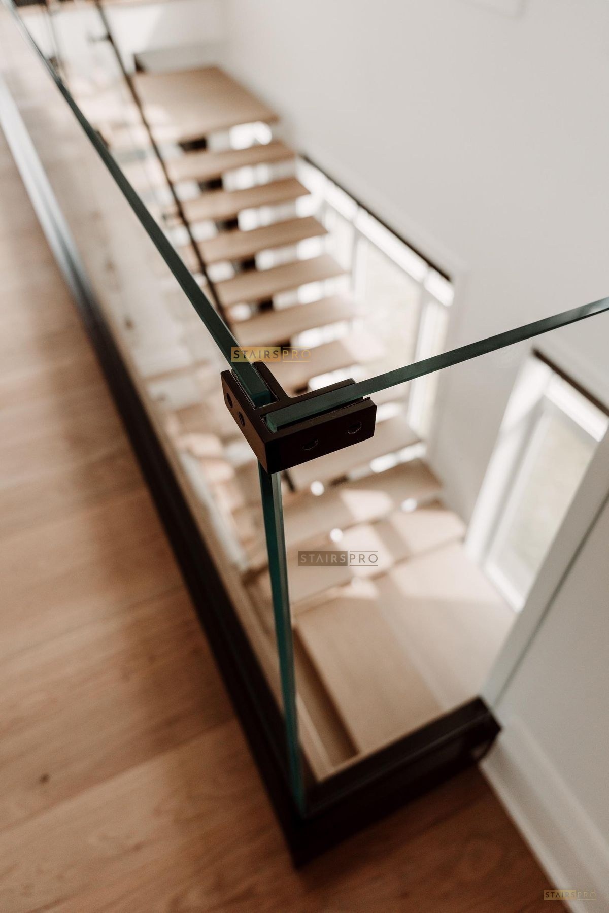 Completed custom staircase installation by STAIRS PRO